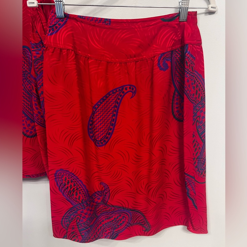 Vintage Adrianna‎ Papell 2-Piece Silk Dress – Size 4 - Picture 8 of 11